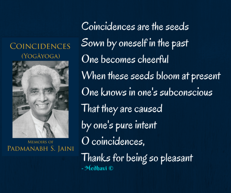 My Review on Dr. Padmanabh Jaini’s autobiography ‘Coincidences’ (Yogãyoga)